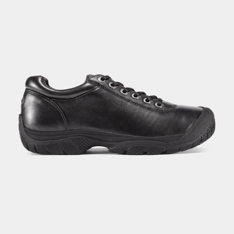 Keen Ptc Dress Oxford Mens Work Shoes Black Stockists NZ (3271-UYLSO)